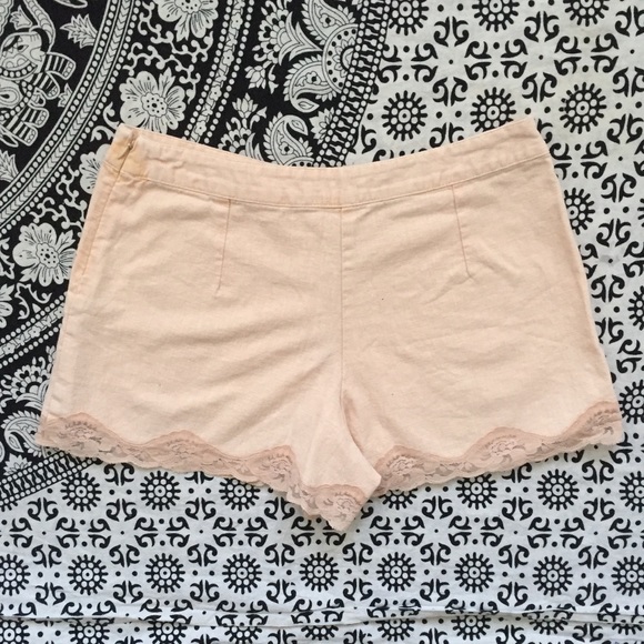 Free People Lace Embroidered Linen Shorts - Picture 3 of 5